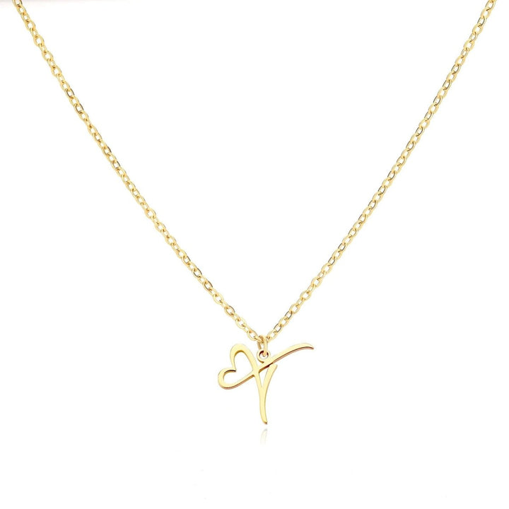 BowLift | Dainty Heart Letter Initial Necklace