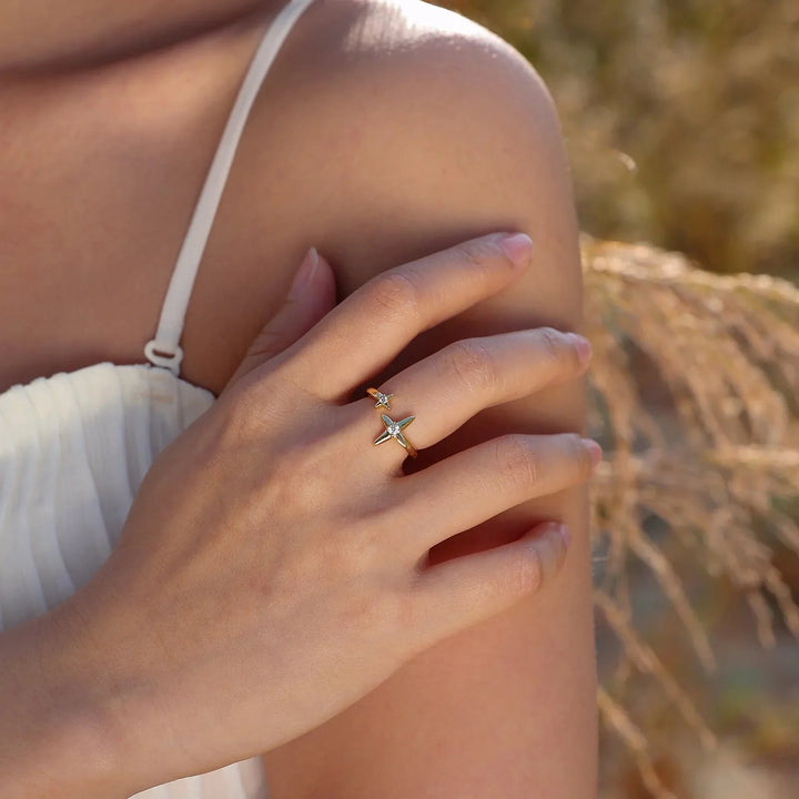 BowLift | Dainty Diamond Adjustable Ring Stacks