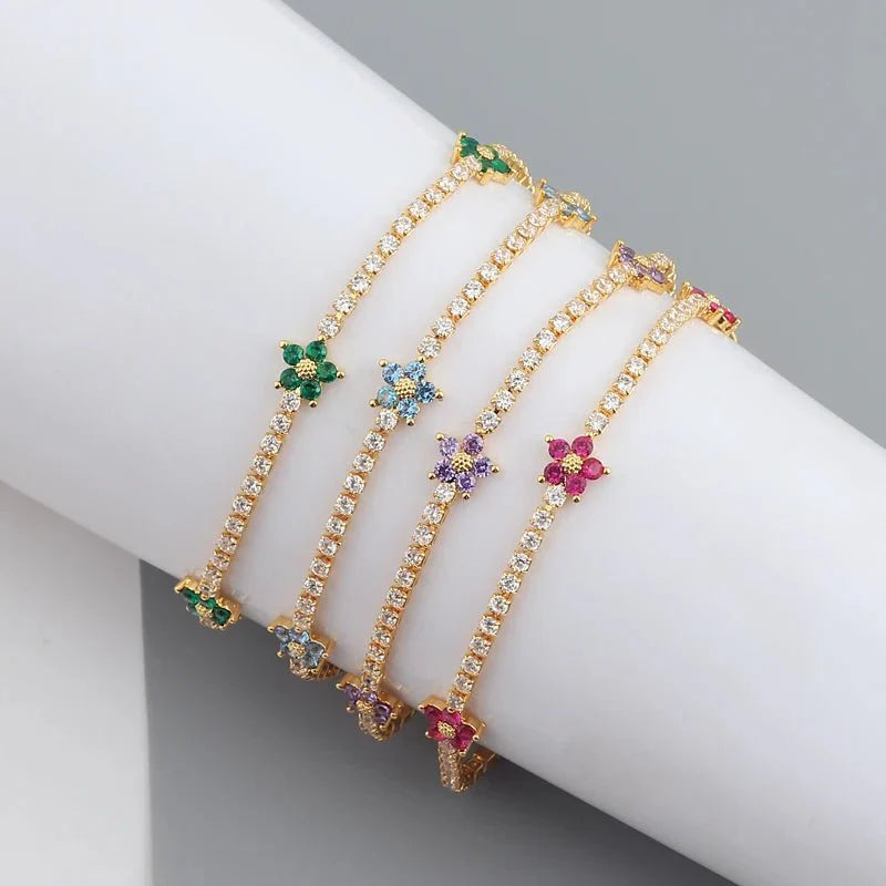 BowLift | Dainty Diamond Floral Bracelets and Earrings