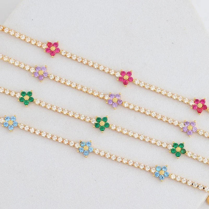 BowLift | Dainty Diamond Floral Bracelets and Earrings