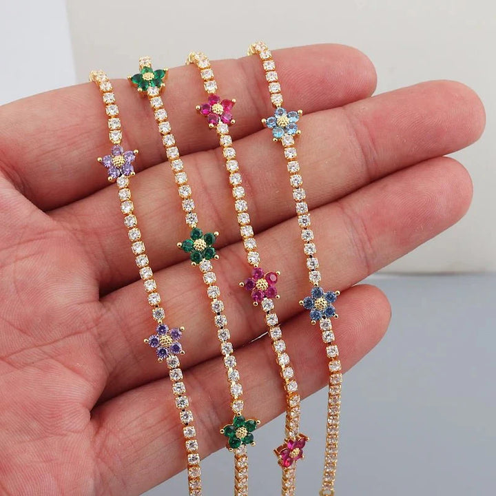 BowLift | Dainty Diamond Floral Bracelets and Earrings