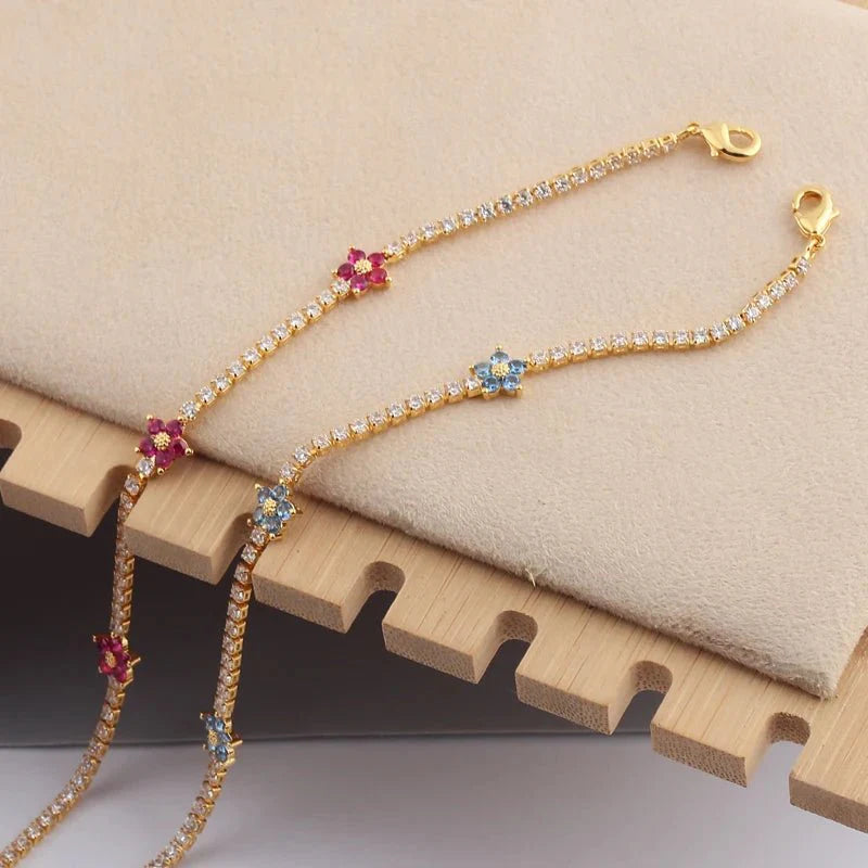 BowLift | Dainty Diamond Floral Bracelets and Earrings