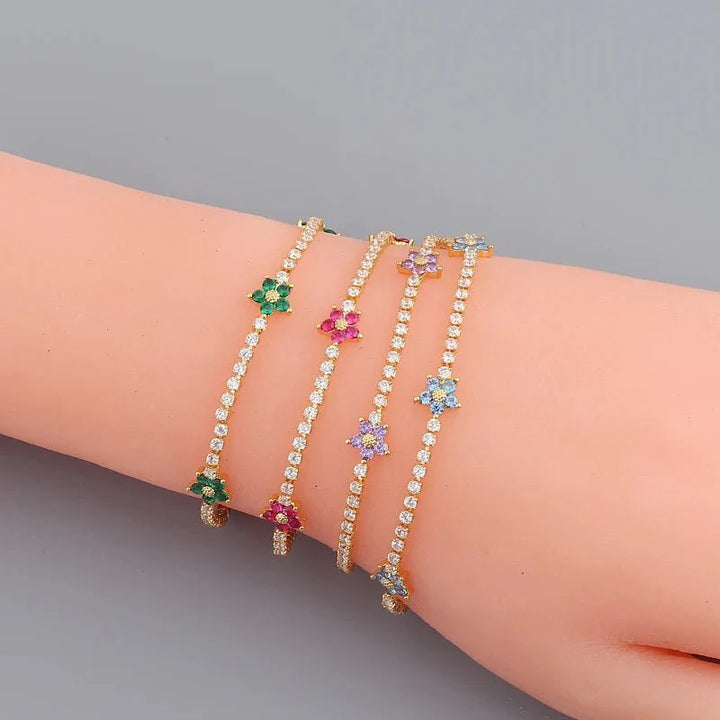 BowLift | Dainty Diamond Floral Bracelets and Earrings