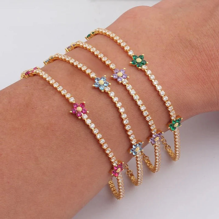 BowLift | Dainty Diamond Floral Bracelets and Earrings