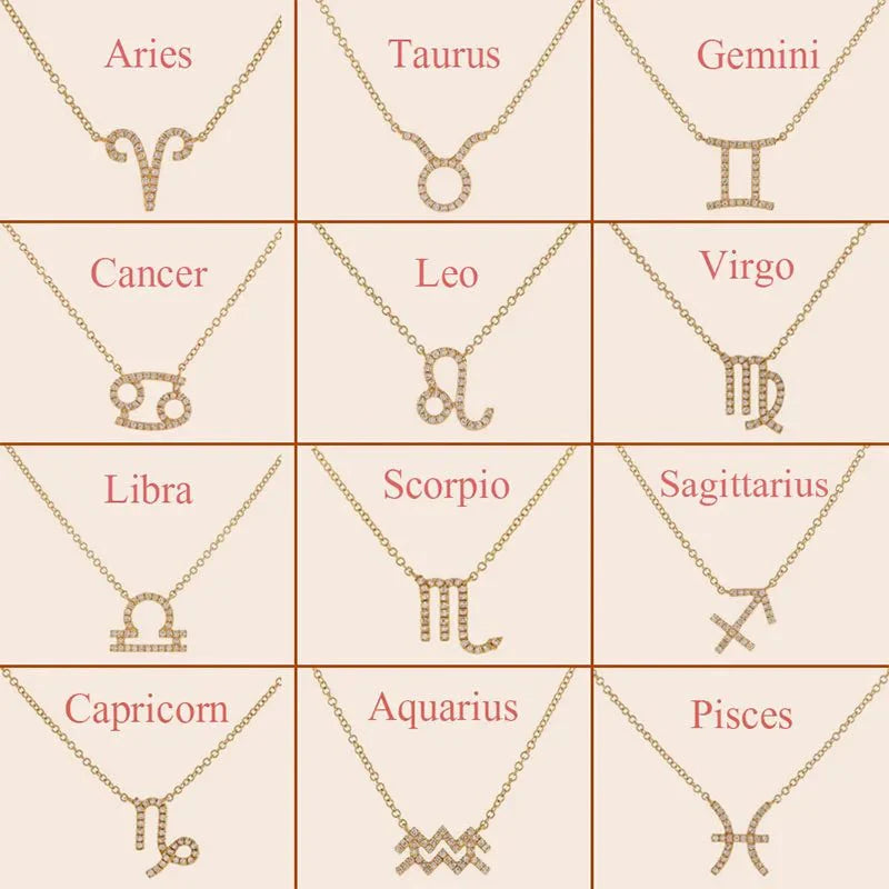 BowLift | Dainty Diamond Zodiac Sign Necklace