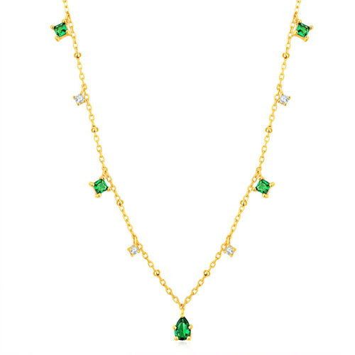 BowLift | Dainty Emerald Aurora Necklace