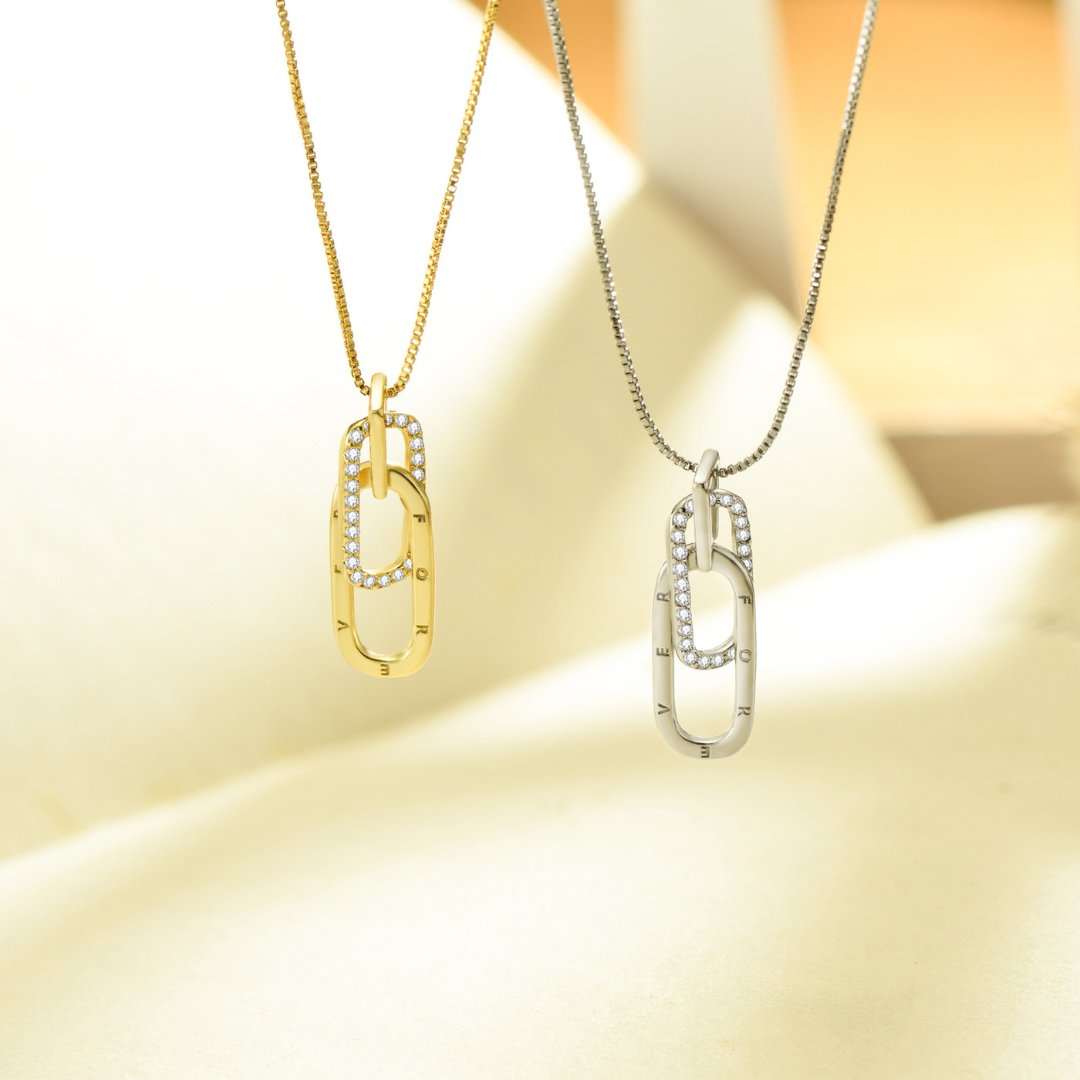 BowLift | Dainty Forever Paperclip Love Necklace