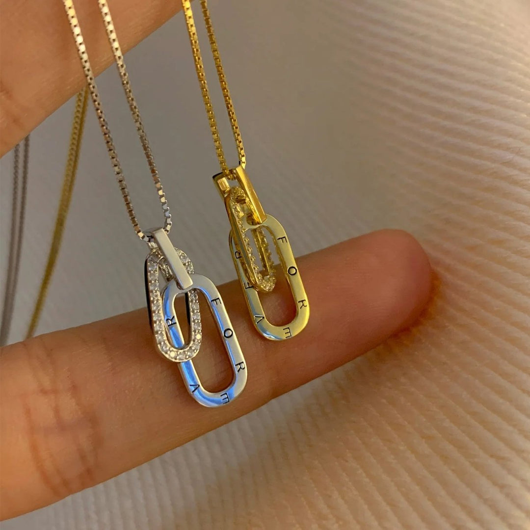 BowLift | Dainty Forever Paperclip Love Necklace