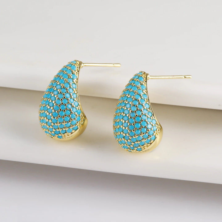 BowLift | Dainty Glimmering Diamond Teardrop Earrings