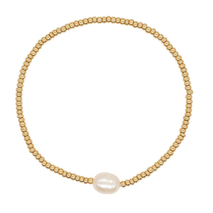 BowLift | Dainty Gold Beaded Pearl Bracelets