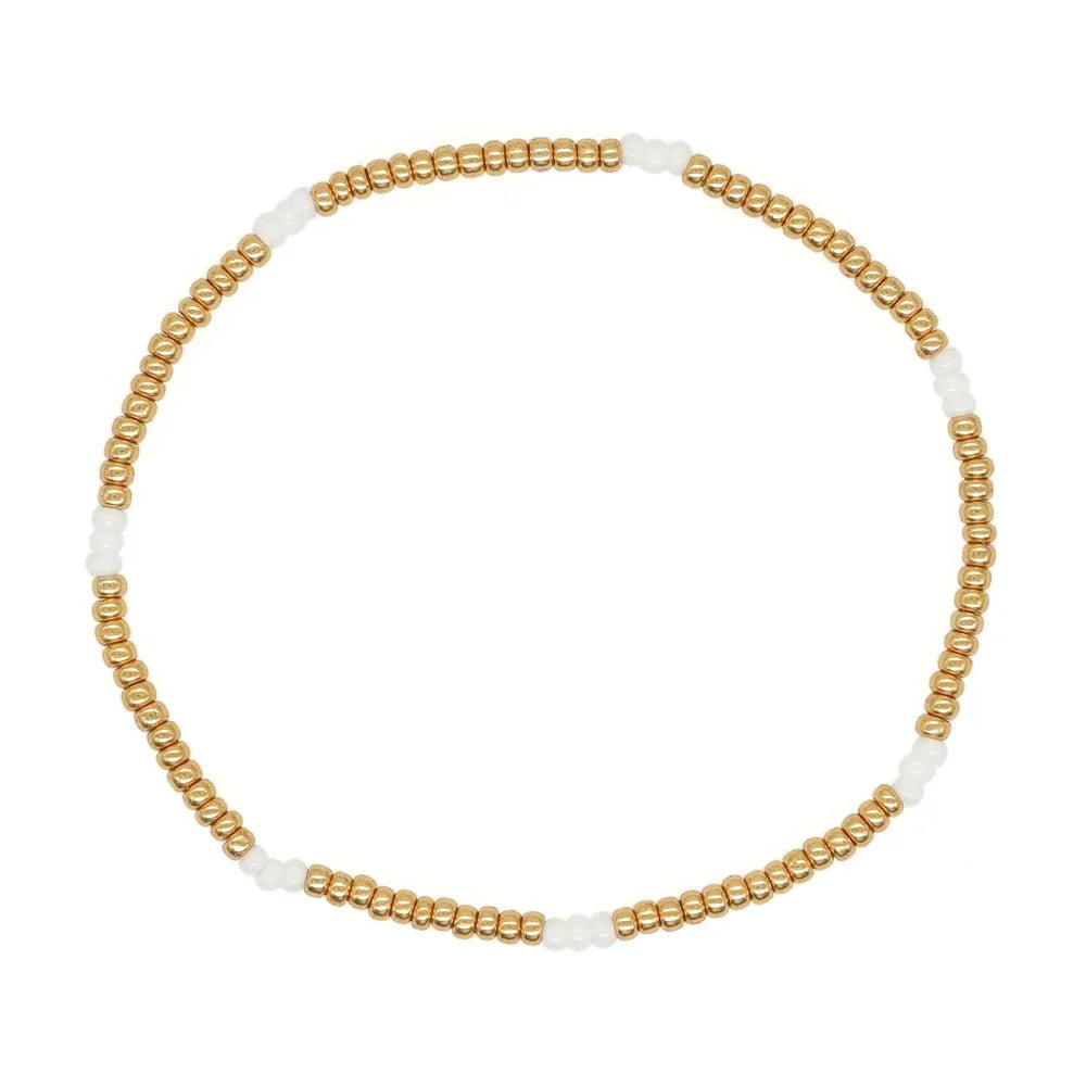 BowLift | Dainty Gold Beaded Pearl Bracelets