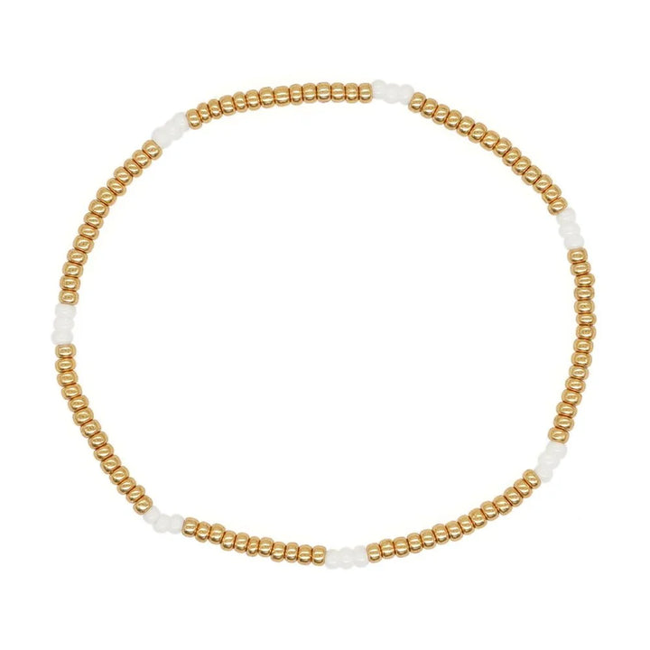 BowLift | Dainty Gold Beaded Pearl Bracelets