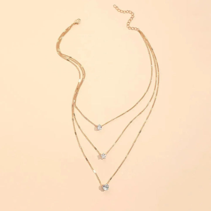 BowLift | Dainty Shaped Diamonds Necklace Stack