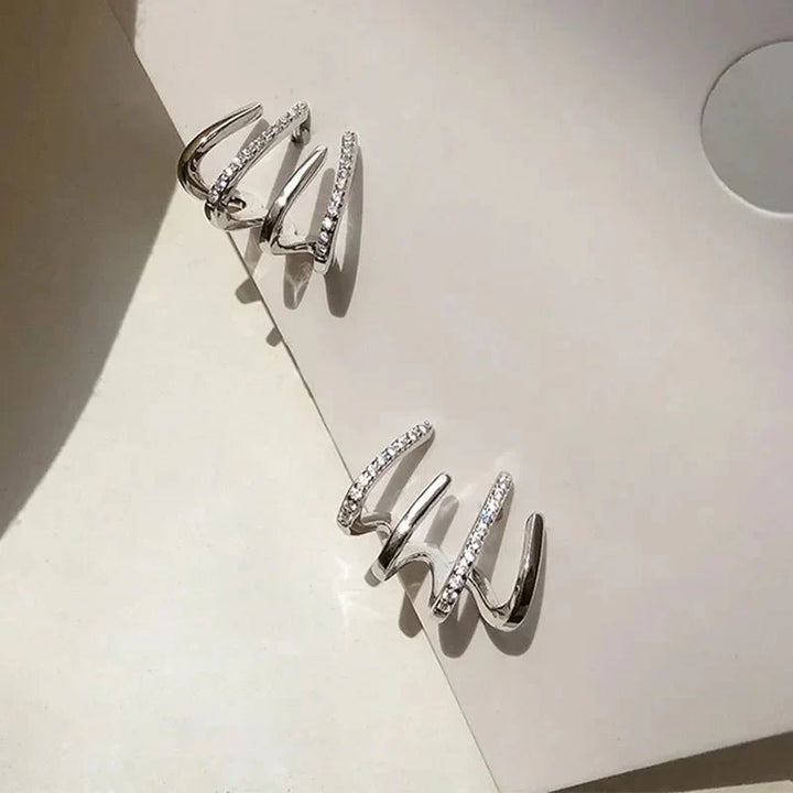 BowLift | Dainty Shimmering Claw Huggie Earrings