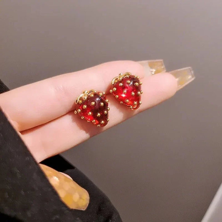 BowLift | Dainty Strawberry Grace Stud Earrings