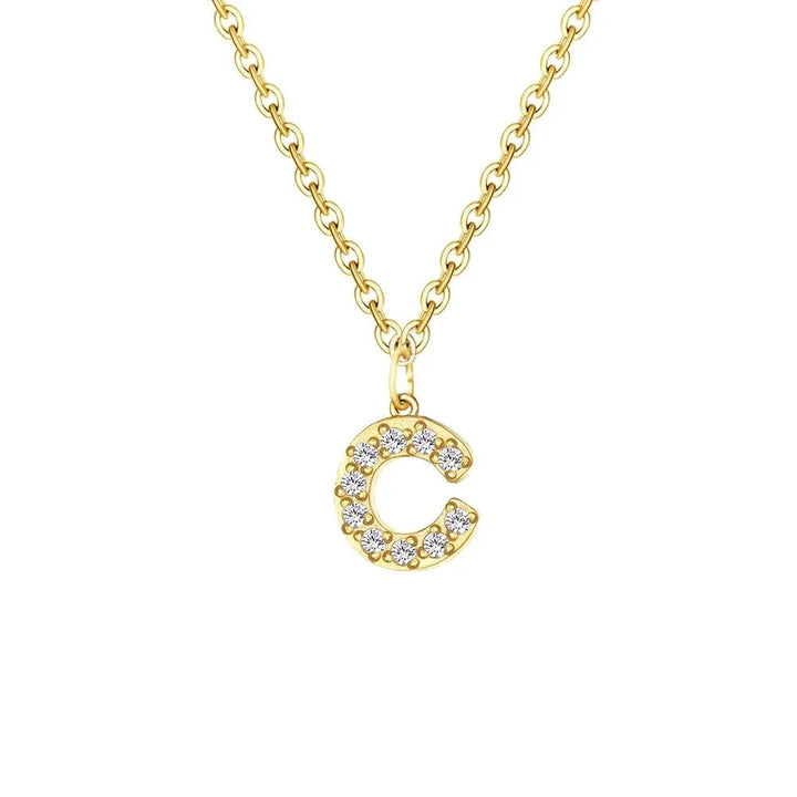 BowLift | Dainty Zircon Letter Initial, Number, Symbol Chain Necklace
