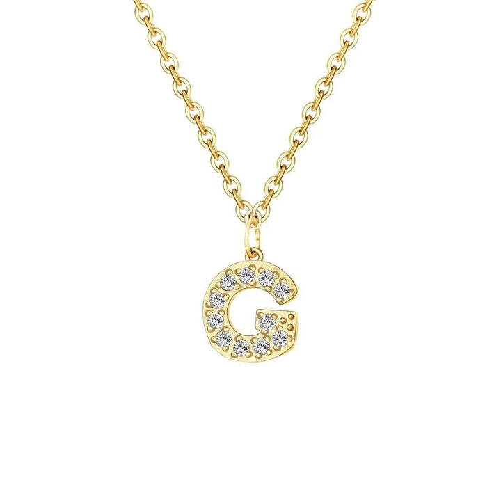 BowLift | Dainty Zircon Letter Initial, Number, Symbol Chain Necklace