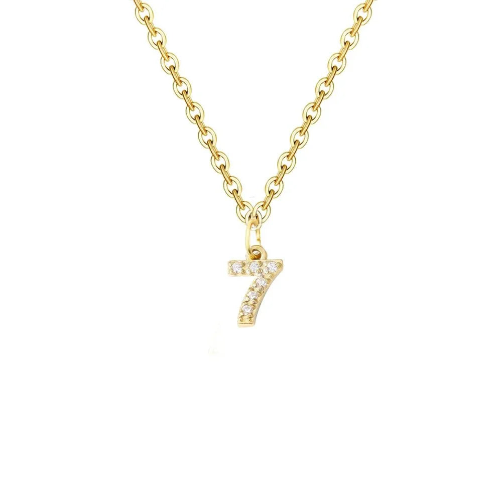 BowLift | Dainty Zircon Letter Initial, Number, Symbol Chain Necklace