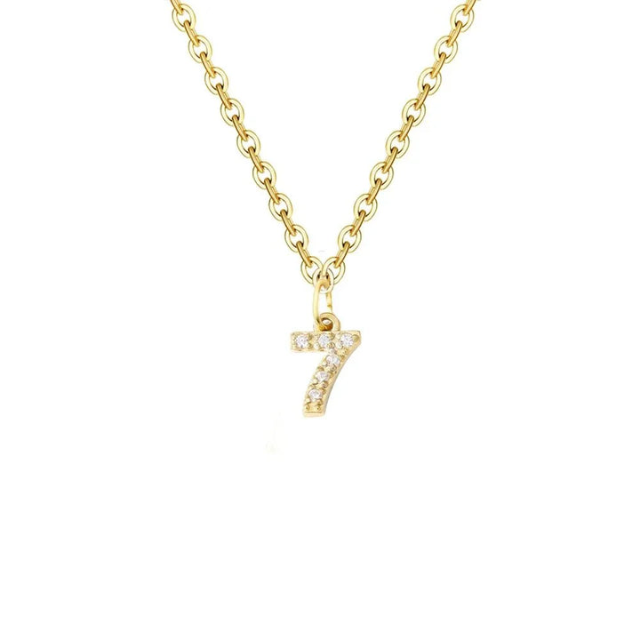 BowLift | Dainty Zircon Letter Initial, Number, Symbol Chain Necklace