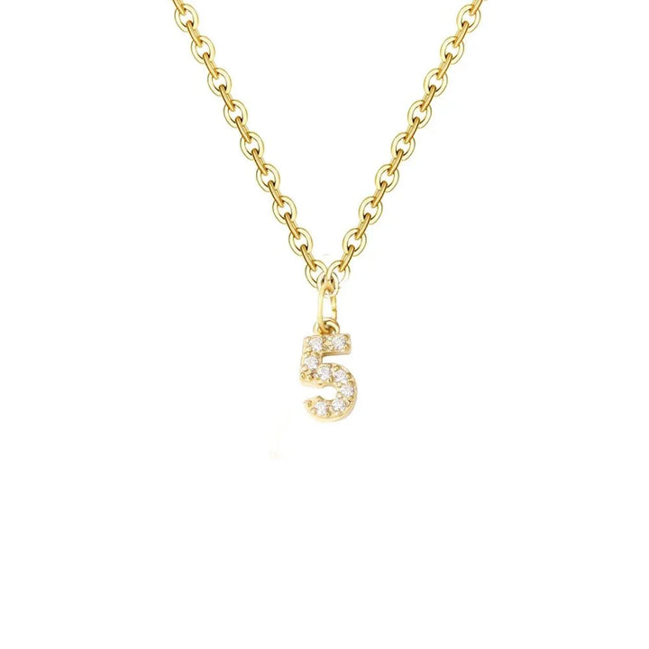 BowLift | Dainty Zircon Letter Initial, Number, Symbol Chain Necklace