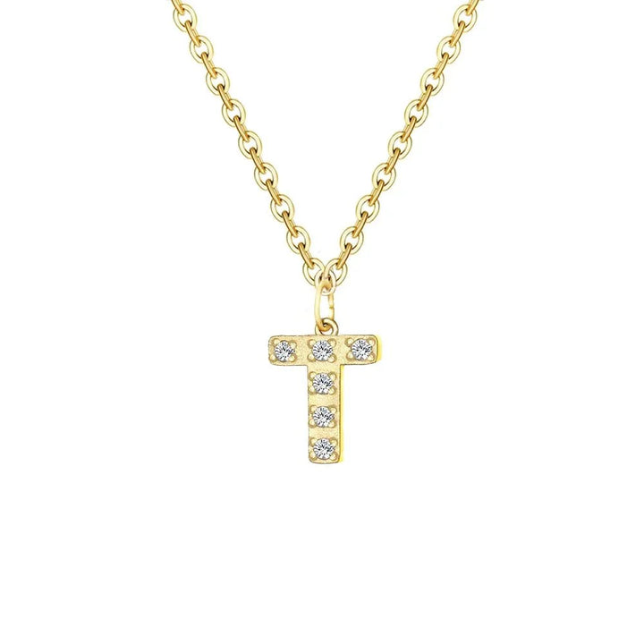 BowLift | Dainty Zircon Letter Initial, Number, Symbol Chain Necklace