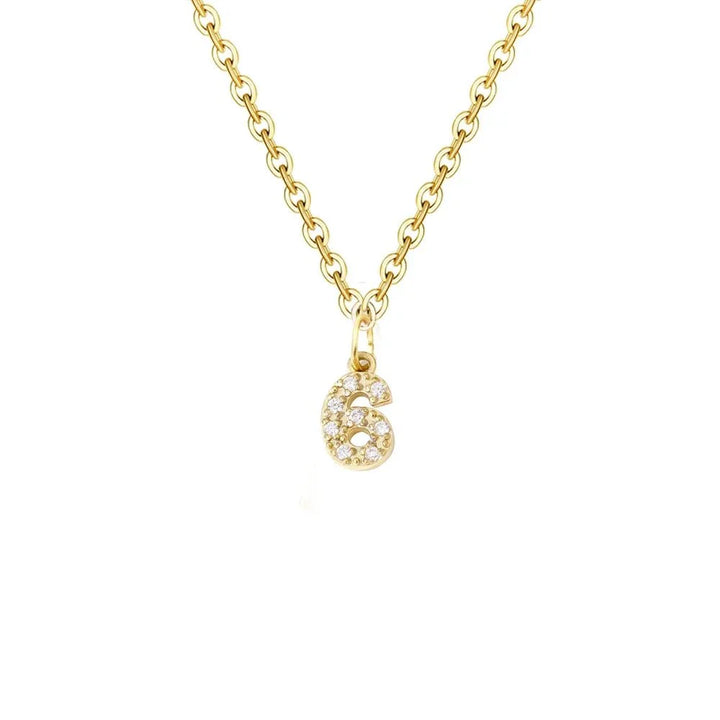 BowLift | Dainty Zircon Letter Initial, Number, Symbol Chain Necklace