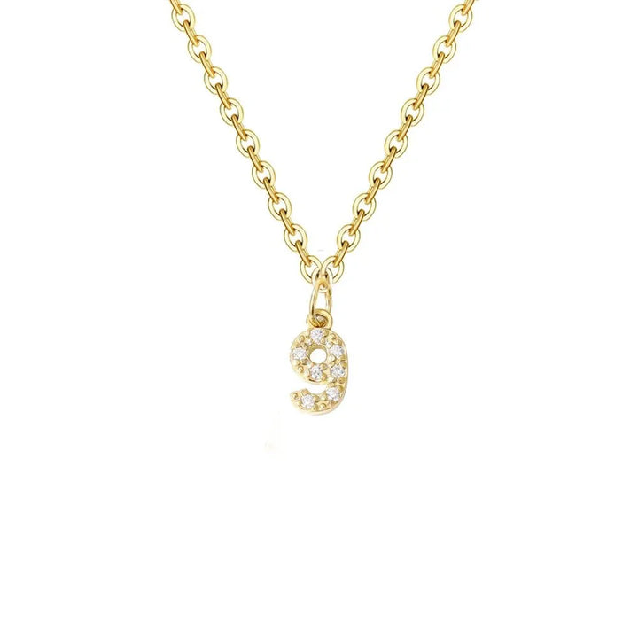 BowLift | Dainty Zircon Letter Initial, Number, Symbol Chain Necklace