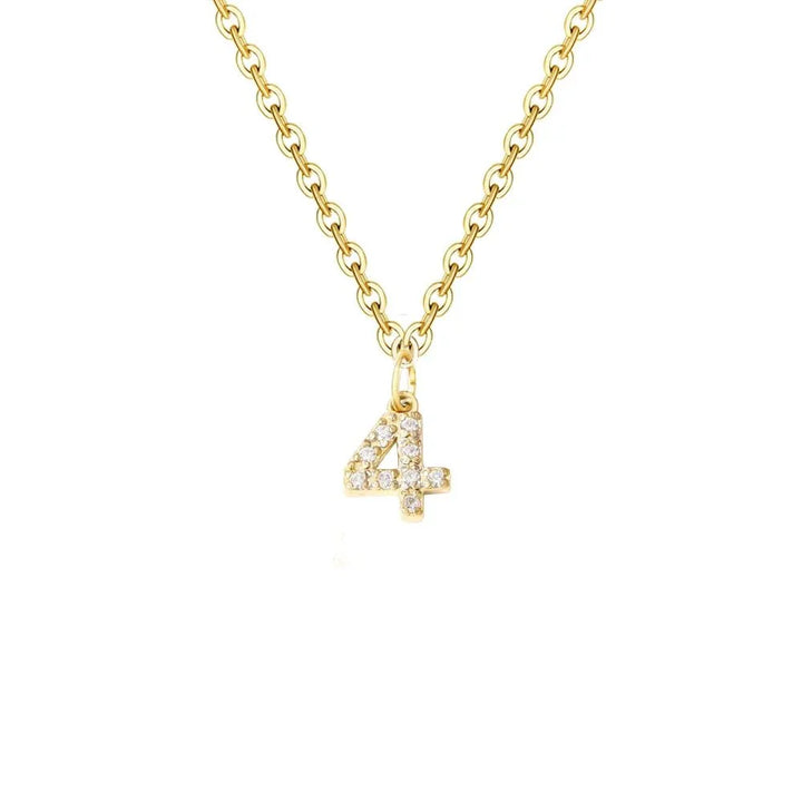 BowLift | Dainty Zircon Letter Initial, Number, Symbol Chain Necklace