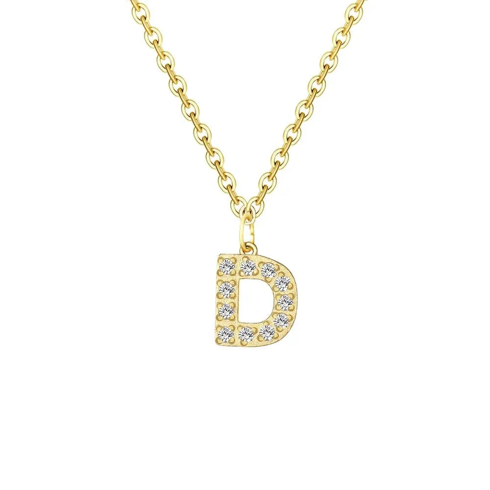 BowLift | Dainty Zircon Letter Initial, Number, Symbol Chain Necklace