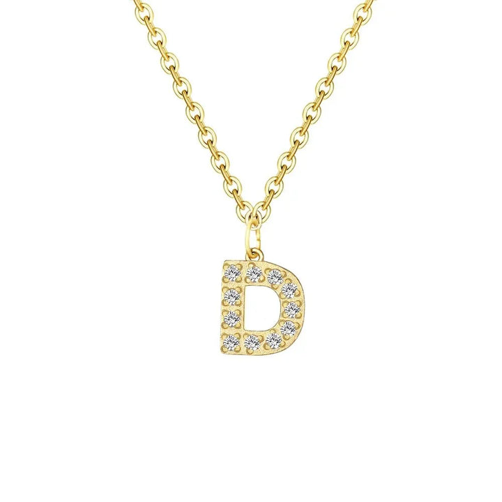 BowLift | Dainty Zircon Letter Initial, Number, Symbol Chain Necklace