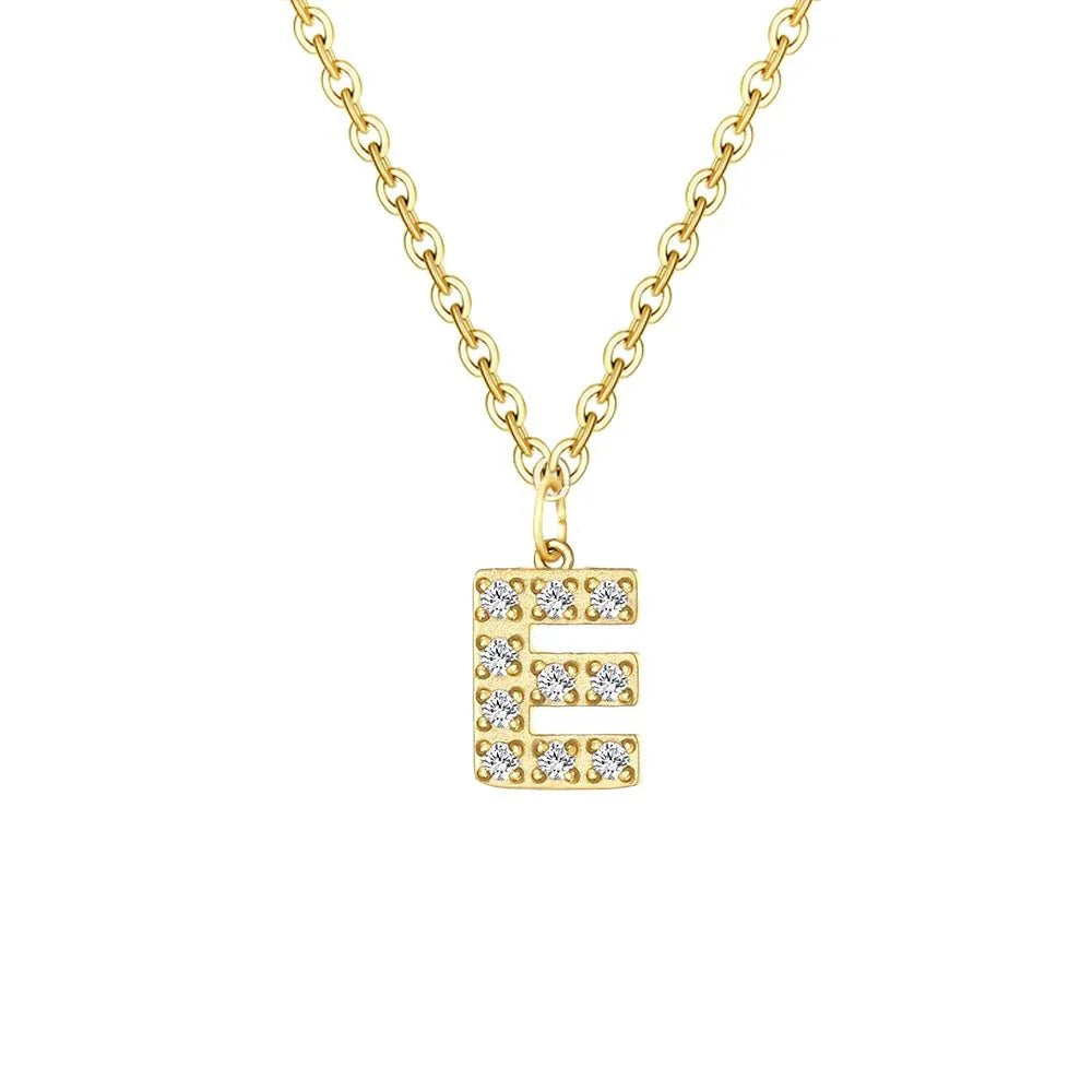 BowLift | Dainty Zircon Letter Initial, Number, Symbol Chain Necklace