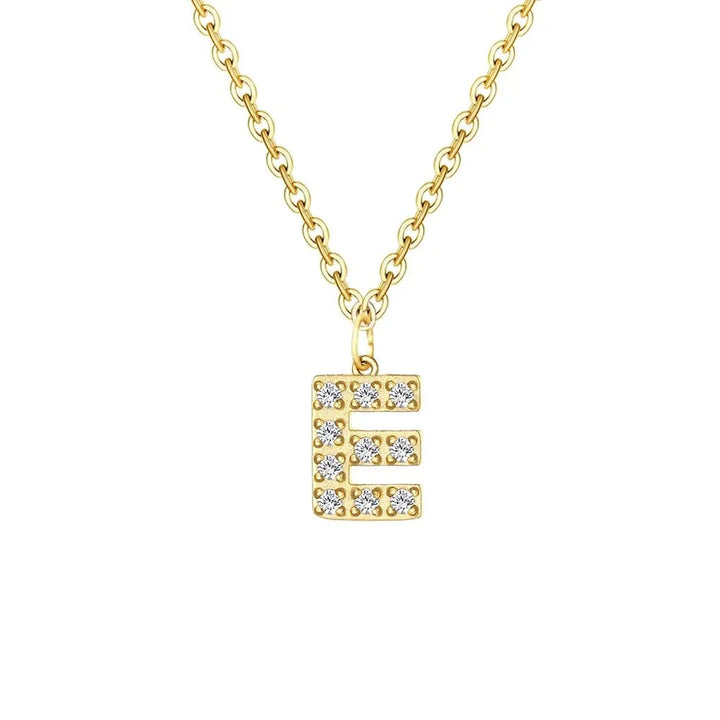 BowLift | Dainty Zircon Letter Initial, Number, Symbol Chain Necklace