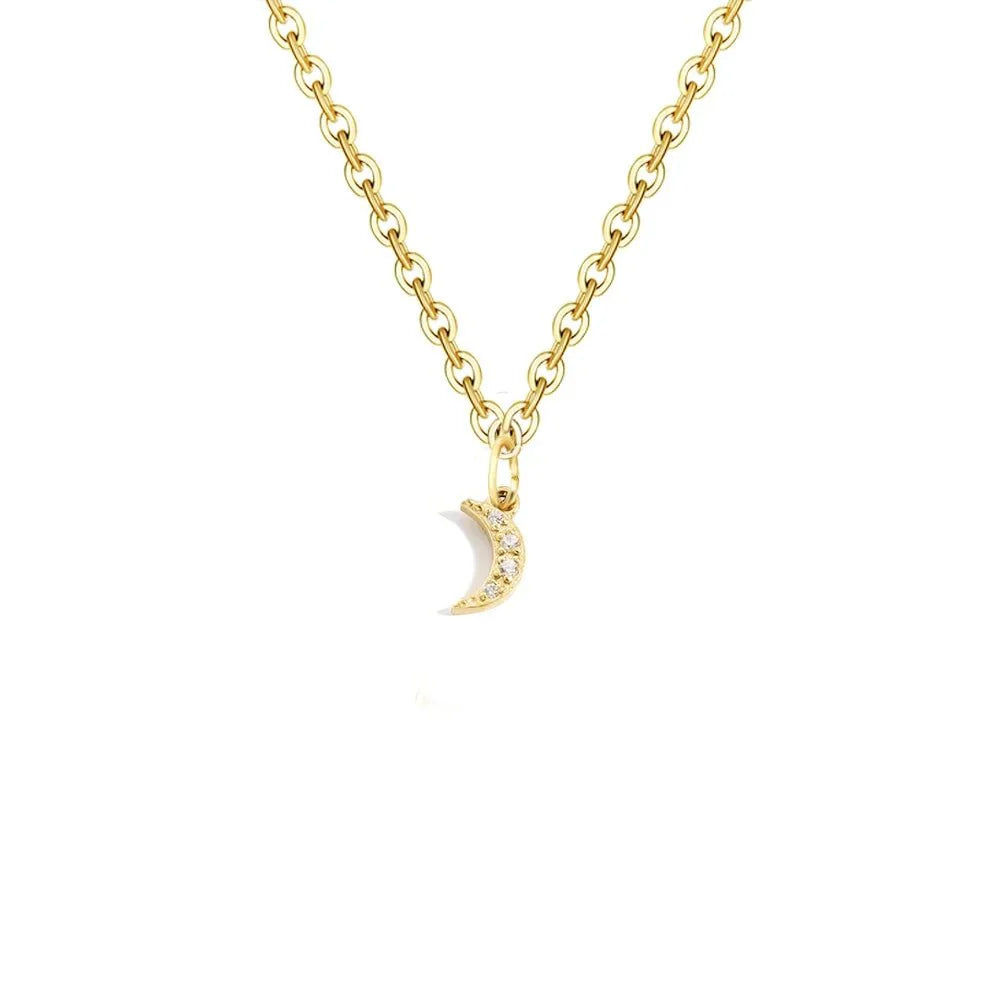 BowLift | Dainty Zircon Letter Initial, Number, Symbol Chain Necklace