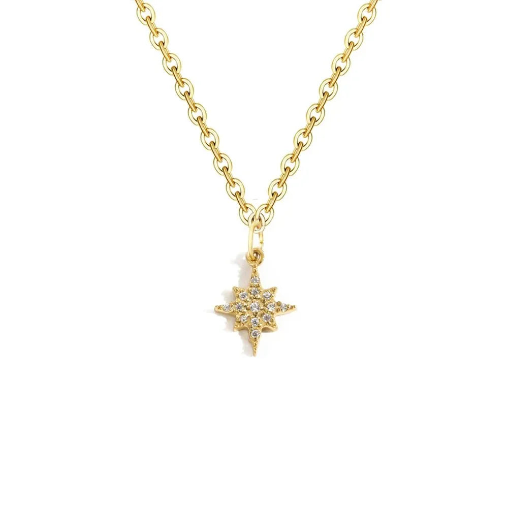 BowLift | Dainty Zircon Letter Initial, Number, Symbol Chain Necklace