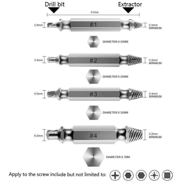 BowLift | Damaged Screw Remover Drill Bit Tool