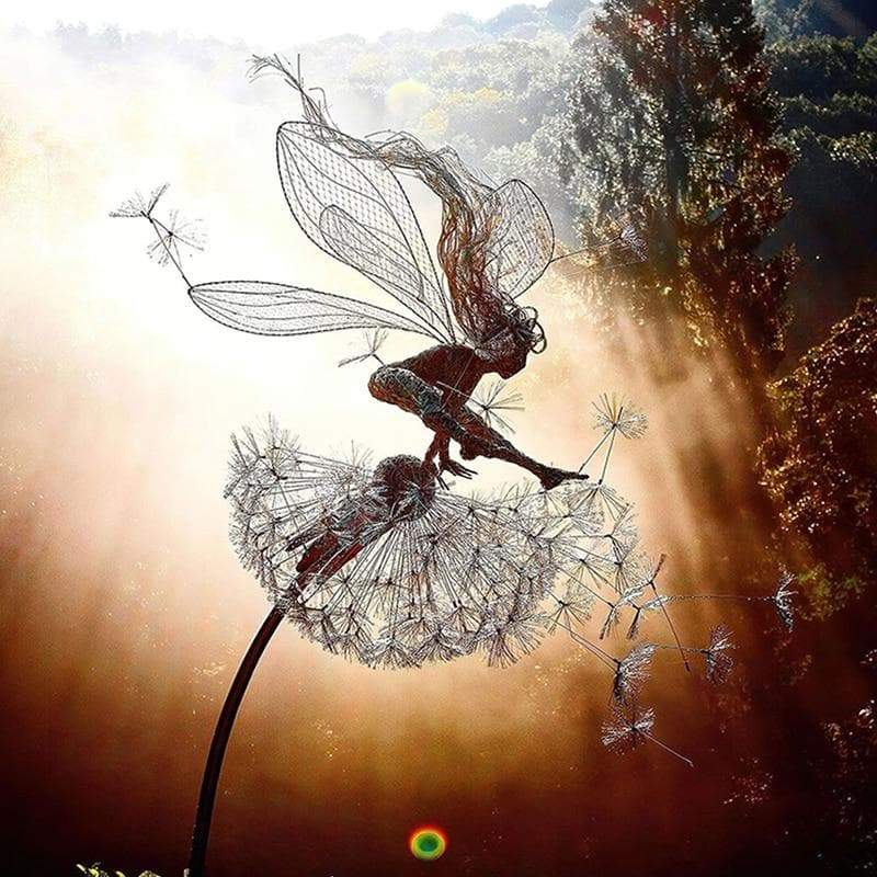 BowLift | Dancing Fairy Statue Steel Garden