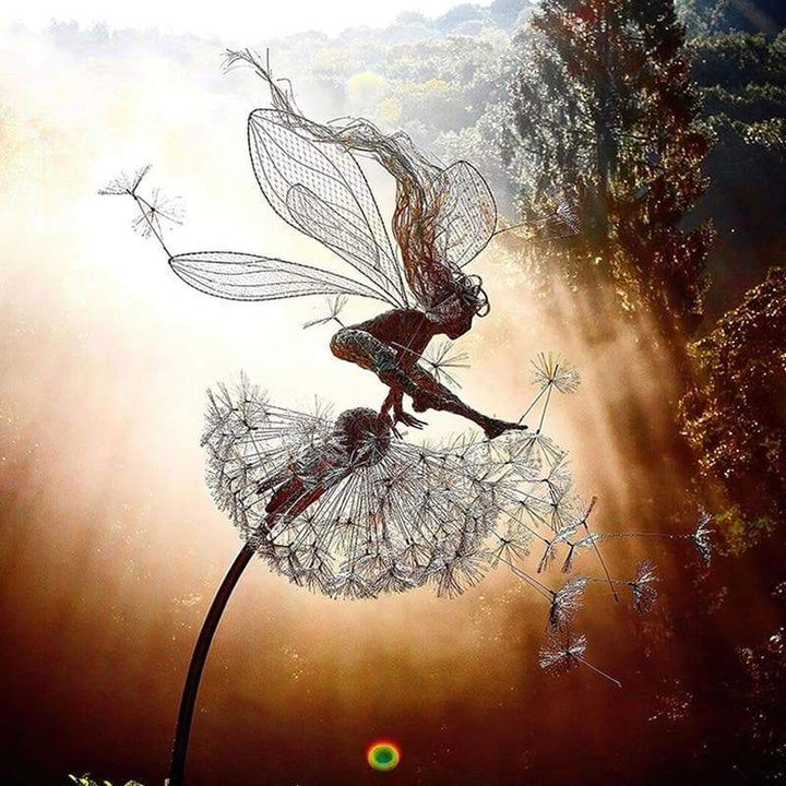 BowLift | Dancing Fairy Statue Steel Garden