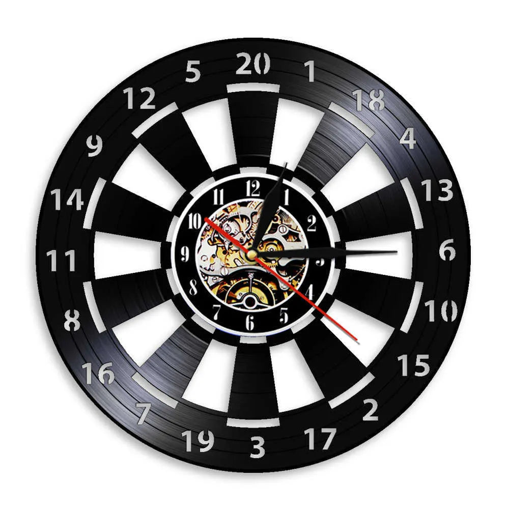 DartGlow Vintage Dartboard Wall Clock Bowlift