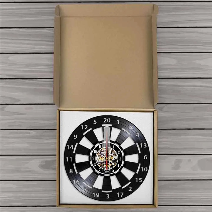 DartGlow Vintage Dartboard Wall Clock Bowlift