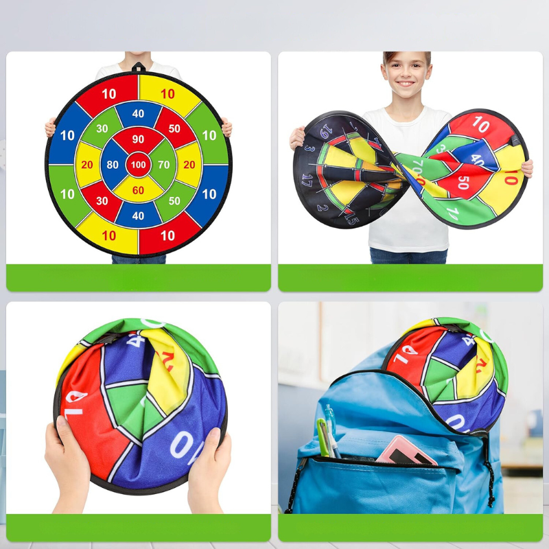 BowLift | Double-Sided Kids Dart – Large Safe Dartboard for Indoors & Outdoors