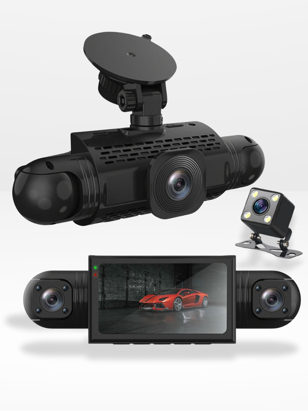 BowLift | 360° Car Dashcam | DashGard Pro CX360 | Full HD Driving Recorder with Night Vision & Parking Monitor