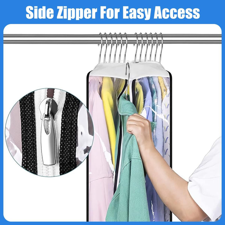 BowLift | Transparent Garment Covers with Inserts – 3-Pack Storage Covers with Side Zipper (Buy 1, Get 1 FREE)
