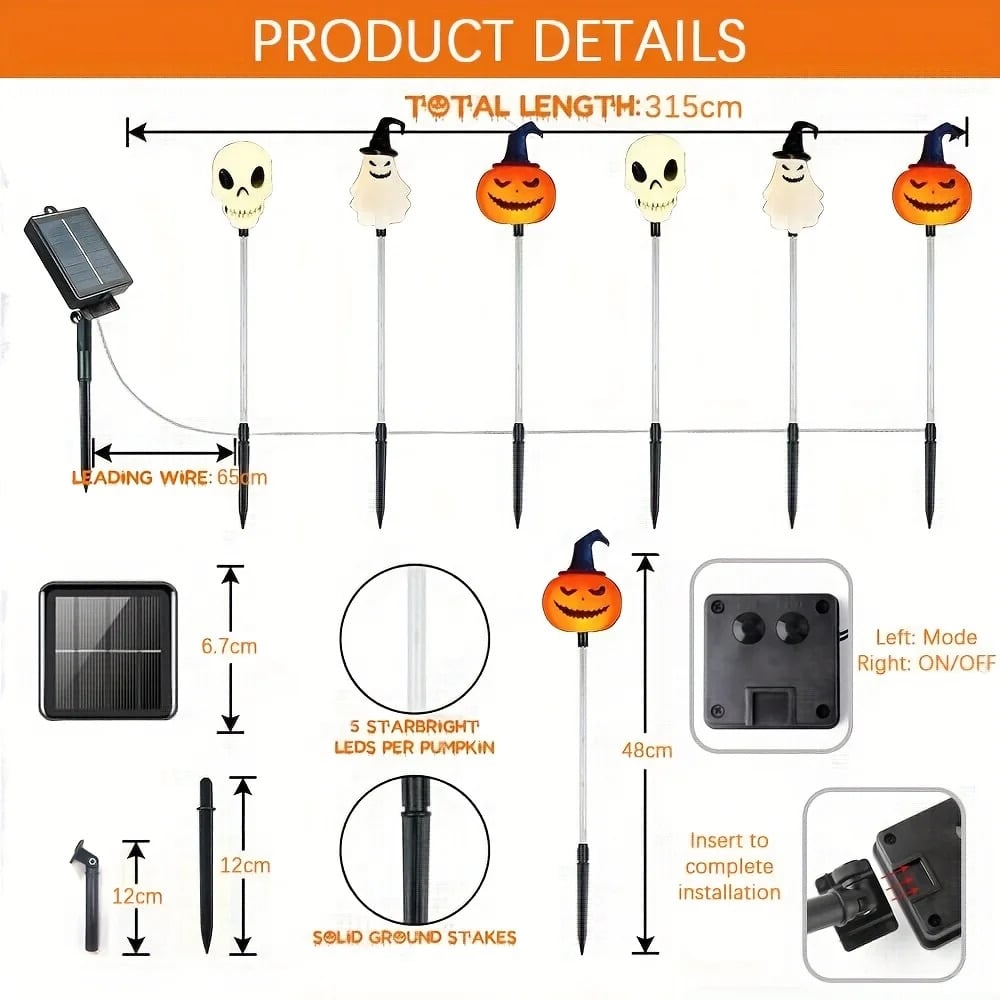 BowLift | 6 in 1 Halloween Solar Garden Lights