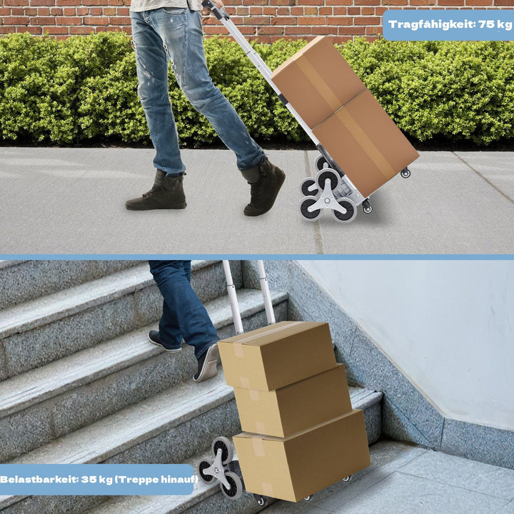 Stair Climber Trolley Foldable Stair Hand Truck up to 75kg | Bowlift