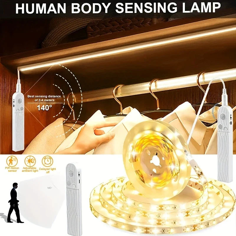 BowLift | LED light strip with remote control – 2 meters flexible strip for decorative lighting in cabinets and shelves