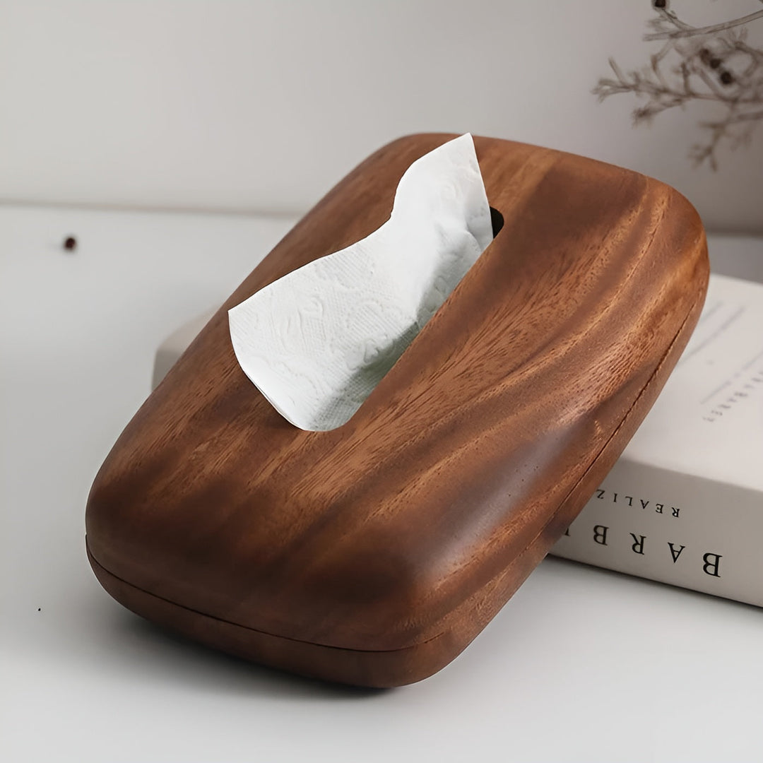 Tissue box made of walnut wood – Elegant and functional | Stylish home accessory | Bowlift