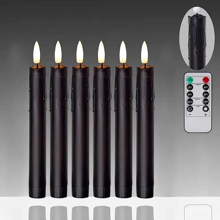FlickerGlow - Realistic Flame-free LED Candles with Remote Control Bowlift