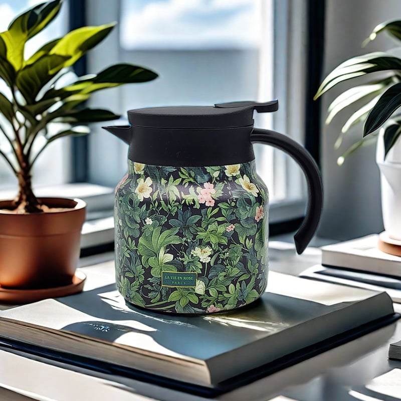 BowLift | Vintage Floral Pattern Tea Thermos – Built-In Infuser