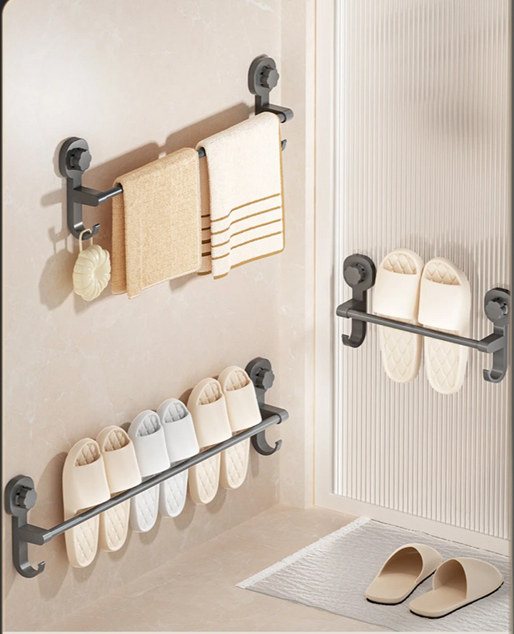 MagnaGrip Power Suction Cup Towel Holder – Black self-adhesive towel holder without drilling Bowlift
