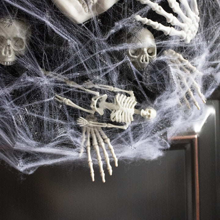 BowLift | Halloween Wreath – Mesh Skull Garland for Door and Wall Decoration